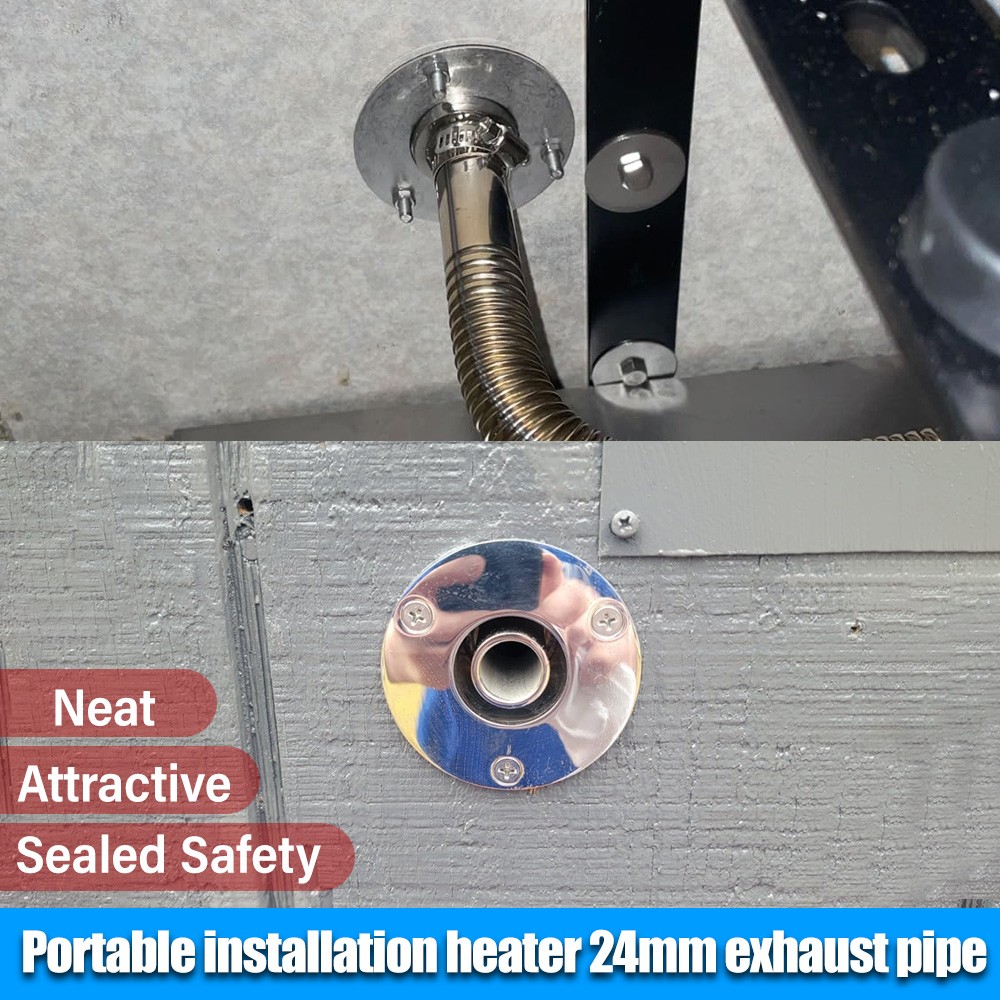 Thru Hull Exhaust Fitting 24mm 316 Stainless Steel For Diesel Parking Heaters US