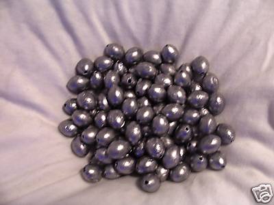 100 COUNT BAG OF 1 oz  LEAD EGG SINKERS     "FREE SHIPPING"