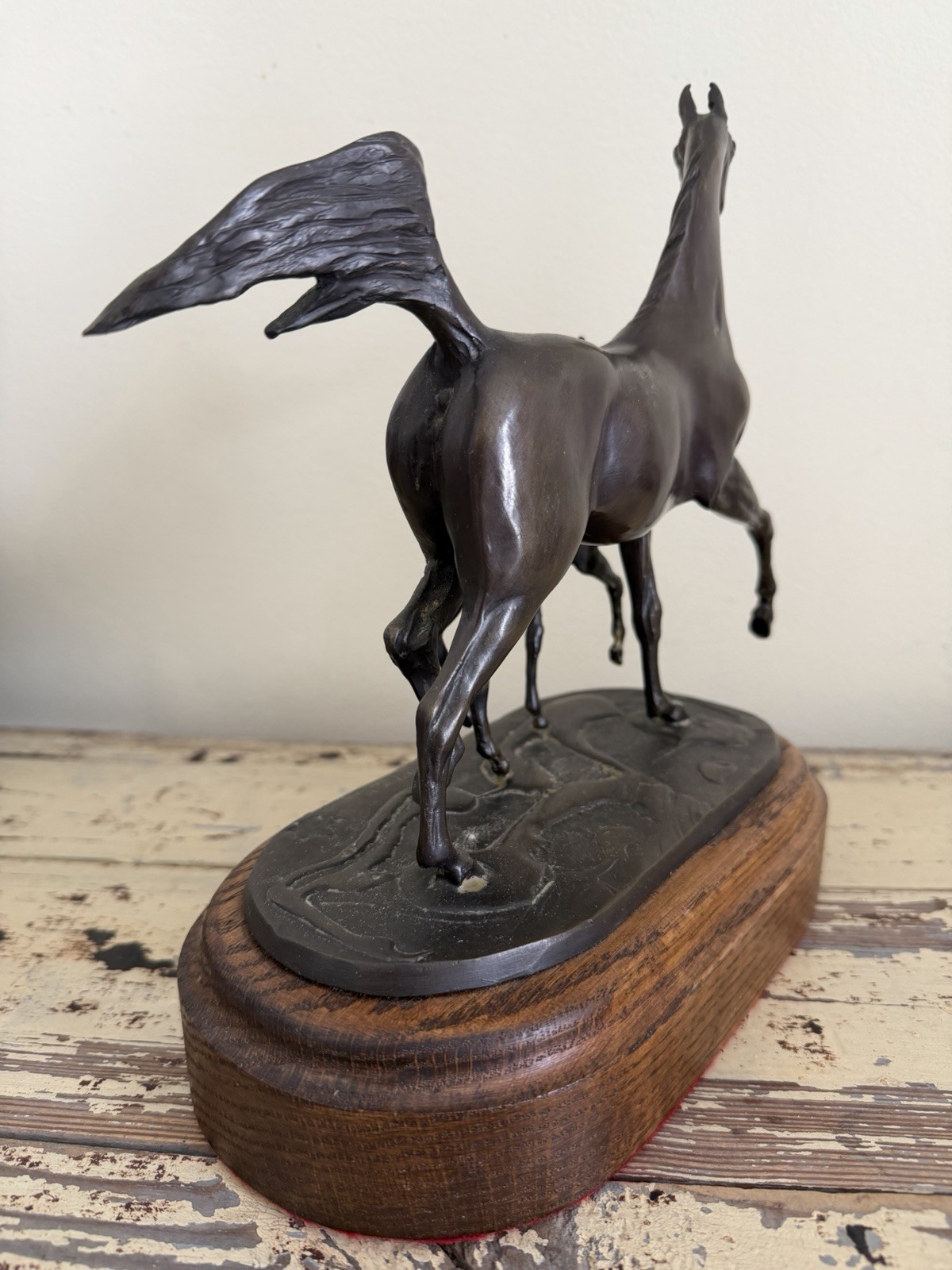 JILL McKINNEY 2005 Arabian Mare & Foal Bronze Horse Sculpture Dressage Trophy