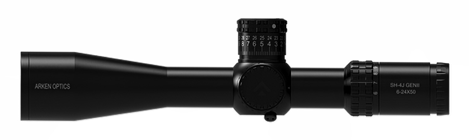 Arken Optics SH4J 6-24X50 GEN2 FFP MOA VPR Reticle with Zero Stop - 34mm Tube