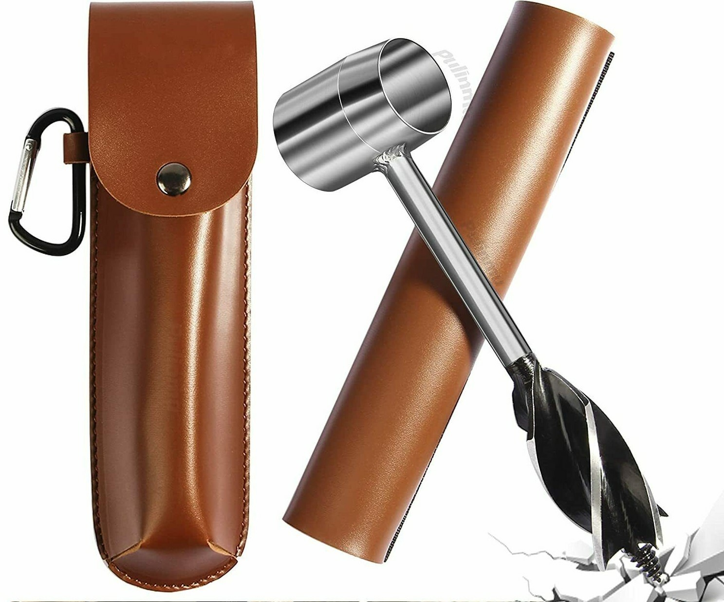 Bushcraft hand auger settlers wrench manual hole drill for survival & camping