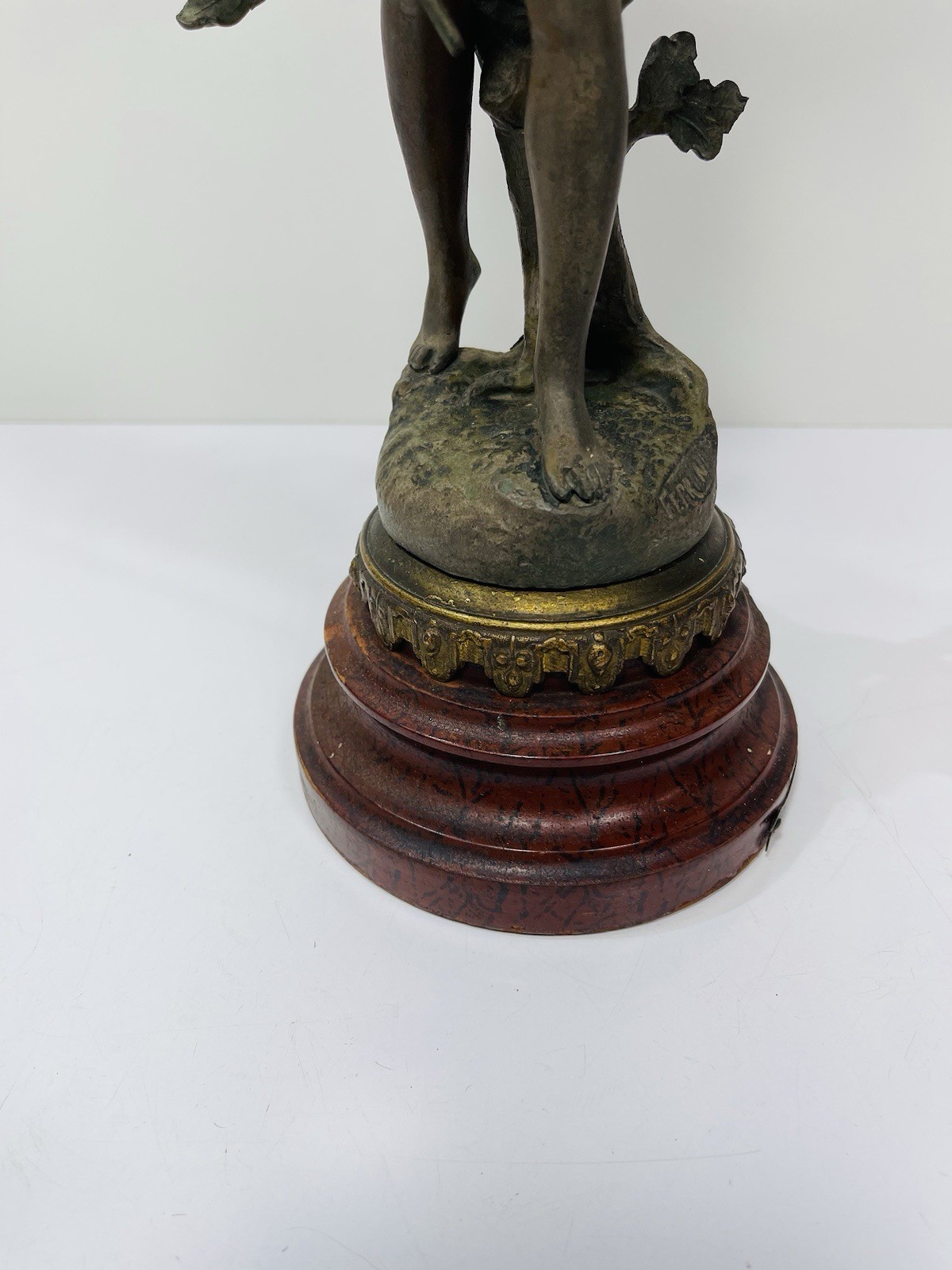 Vintage Par Ferrand Bronzed Spelter Musical dancing Lady Fee Joyeuse