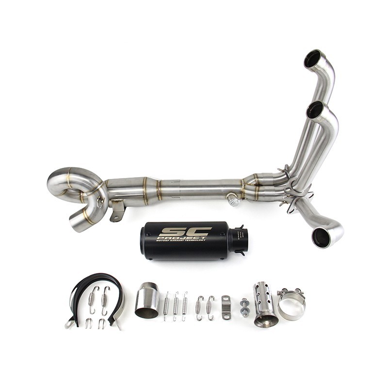 Full Exhaust System 675SS For CF-Moto 675SR 2024-2025 Header Pipe Black Mufflers