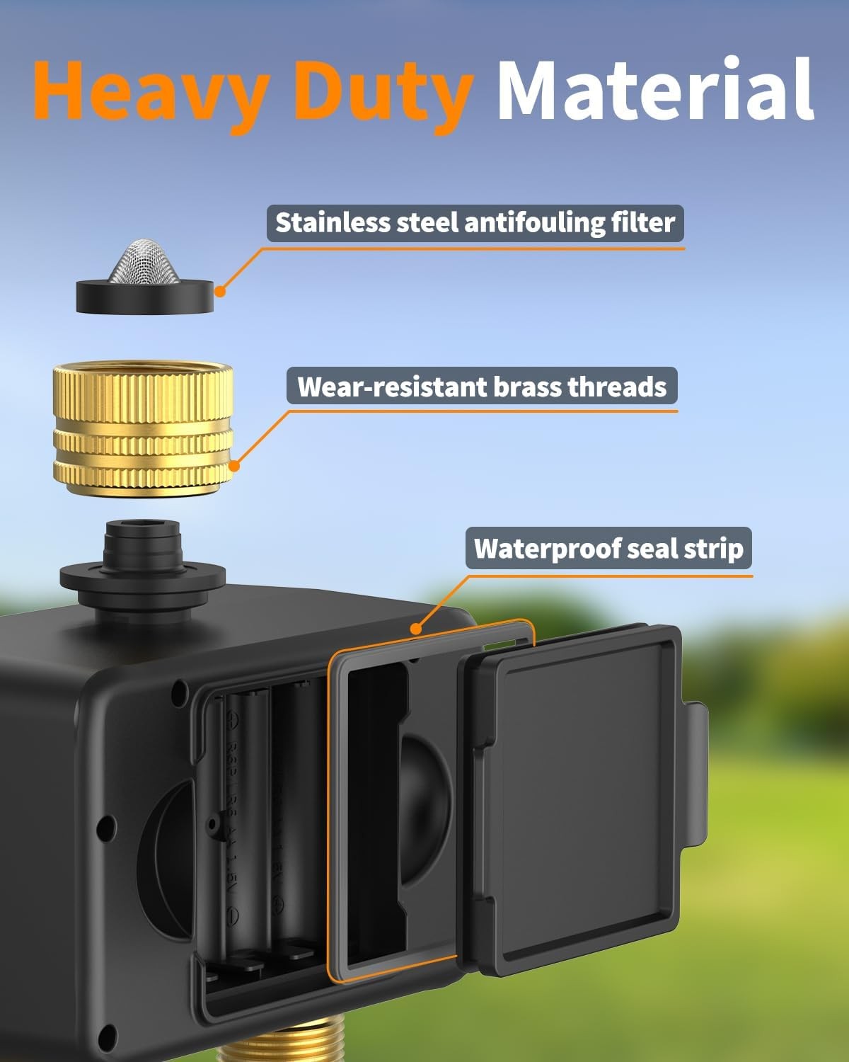 WiFi 2 Zone Smart Water Timer for Garden Hose Remote Control Rain Delay Watering