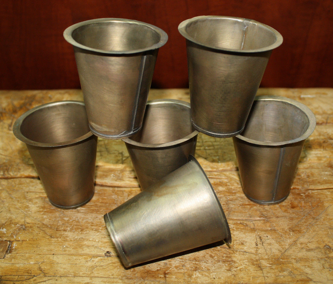 12 Replacement Sugar Mold Candle Holder Primitive TIN CUP Votives Candles