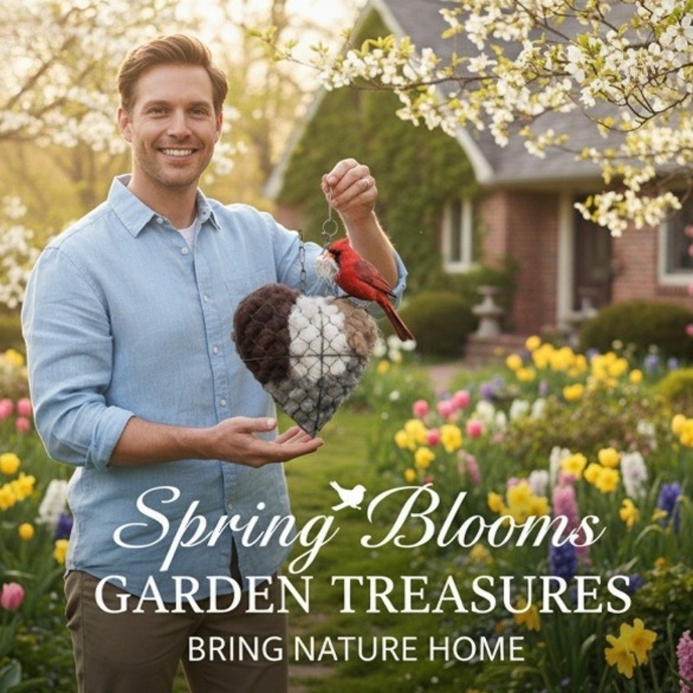 Heart Shape Alpaca Fiber Bird Nesting Heart Outside Gifts