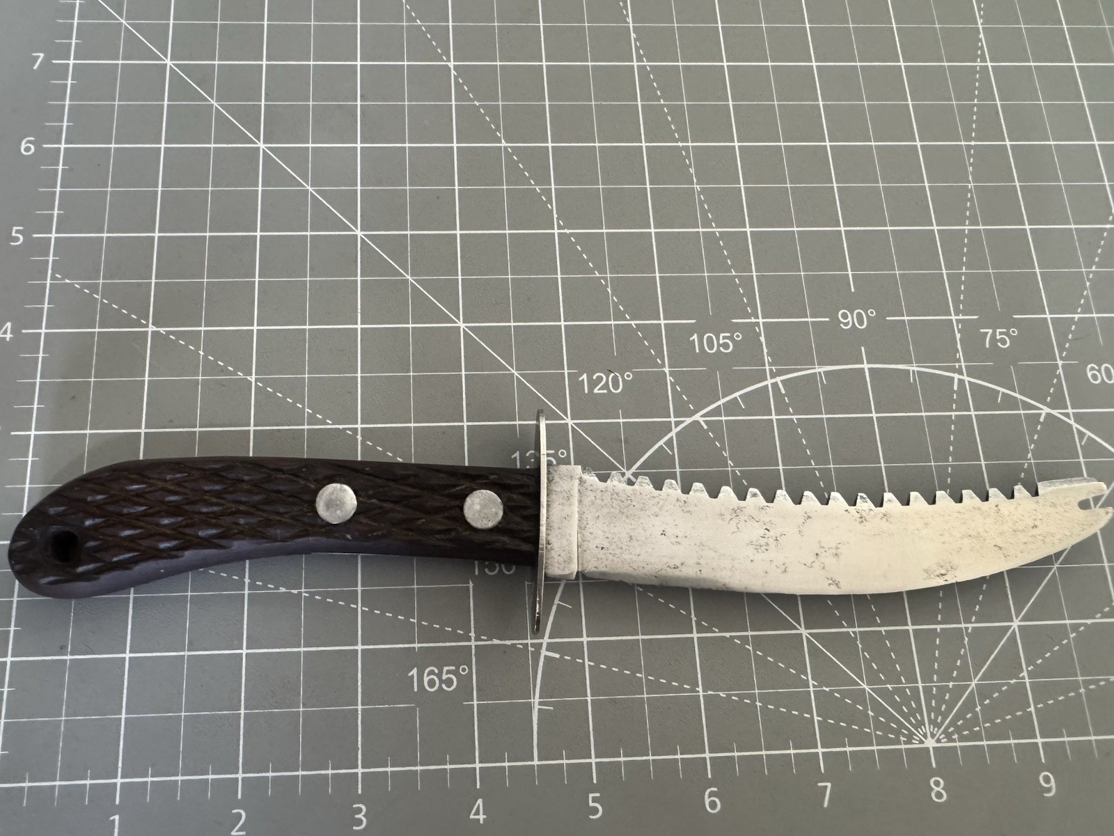 Vintage 1920-1939 Remington RH-45 Wood Handle Fishing Filet Knife 10" Overall