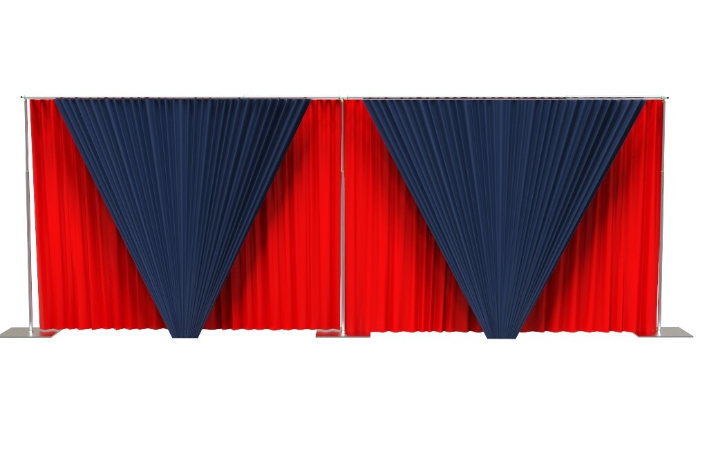 DOUBLE CROSSBAR ADJUSTABLE QUICK BACKDROP KIT 10 FT x 10 - 20 FT WITHOUT DRAPE
