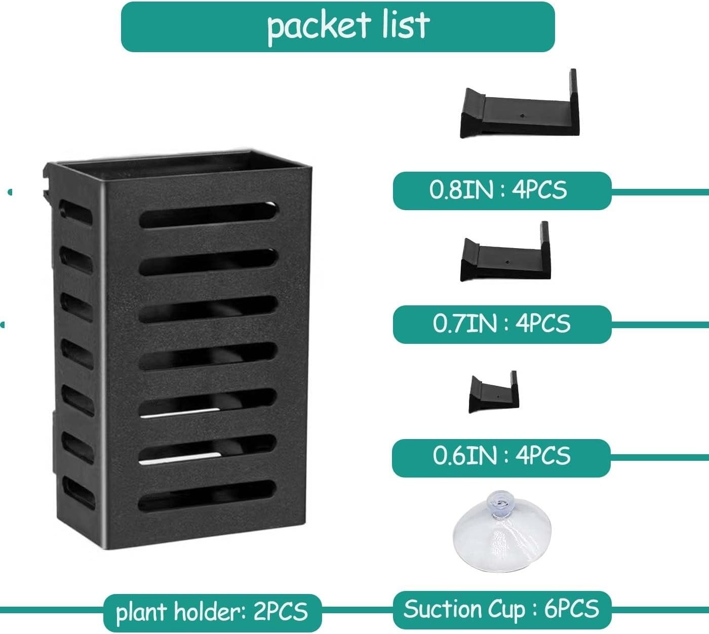 2 PCS Hanging Aquarium Planter Cups, Aquatic Holder, Aquarium Decorations - Fis