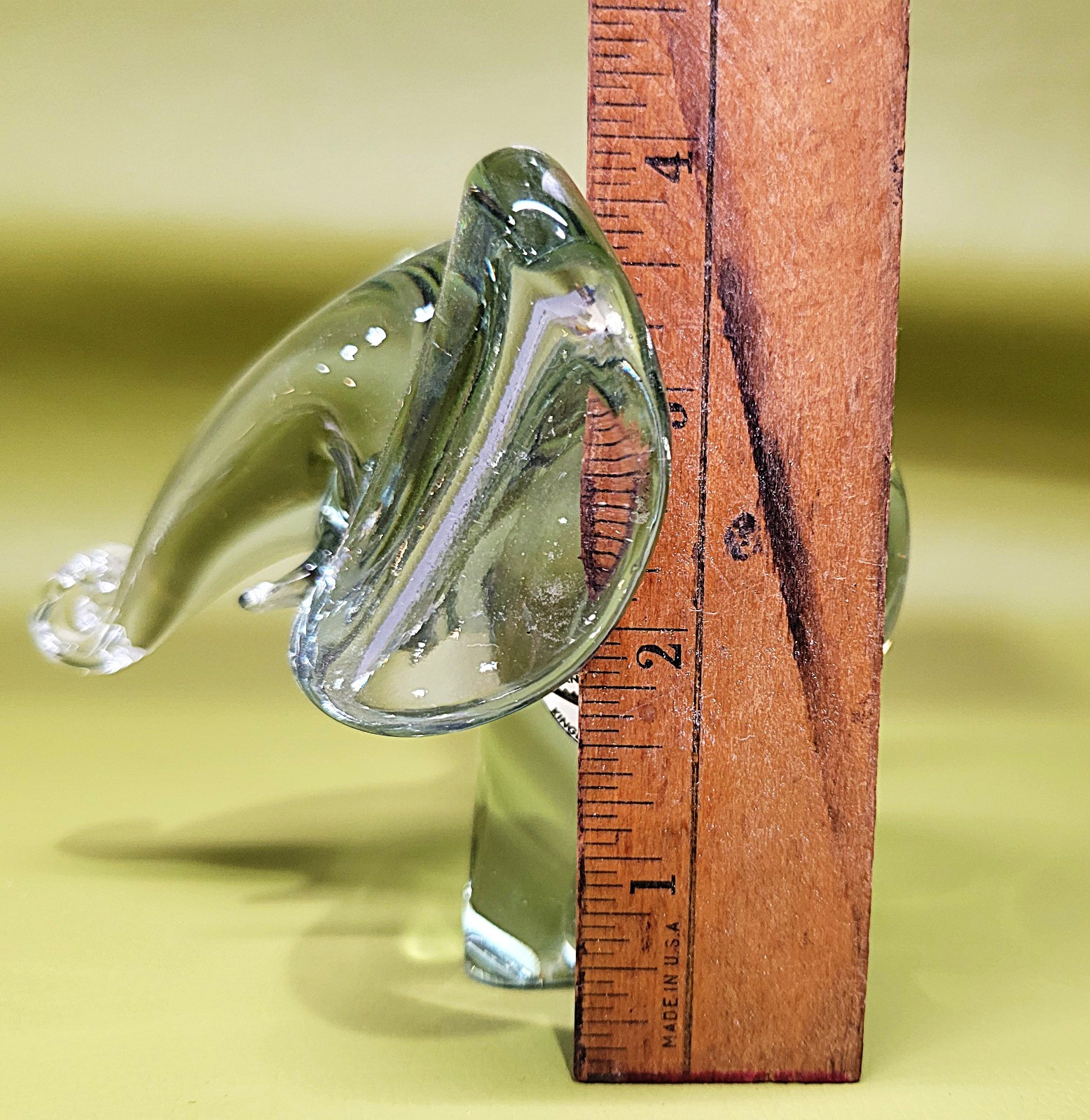 4 INCH NGWENYA GLASS ELEPHANT PAPERWEIGHT FIGURINE