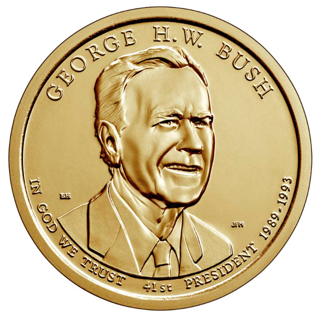 💰 2020 P & D Presidential George HW Bush $1 - UNC coin US mint Set of 2 coins
