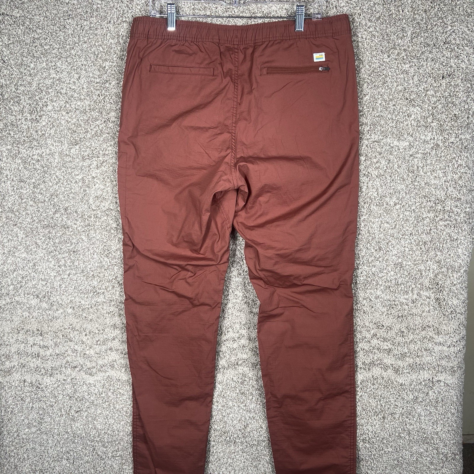 Vuori Ripstop Pants Mens XL Red Performance Stretch Hiking Technical Climber