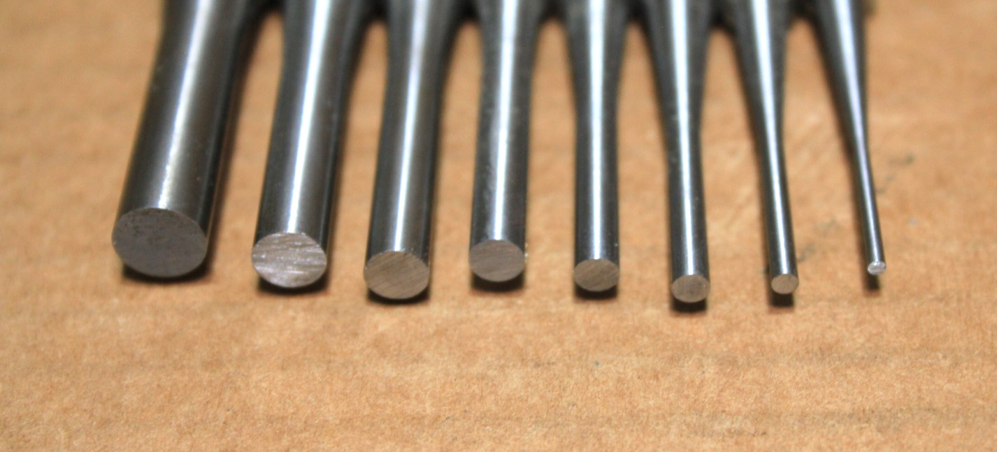 Vintage STARRETT #565 Drive Pin Punch Set of 8 Wood Holder S565WB