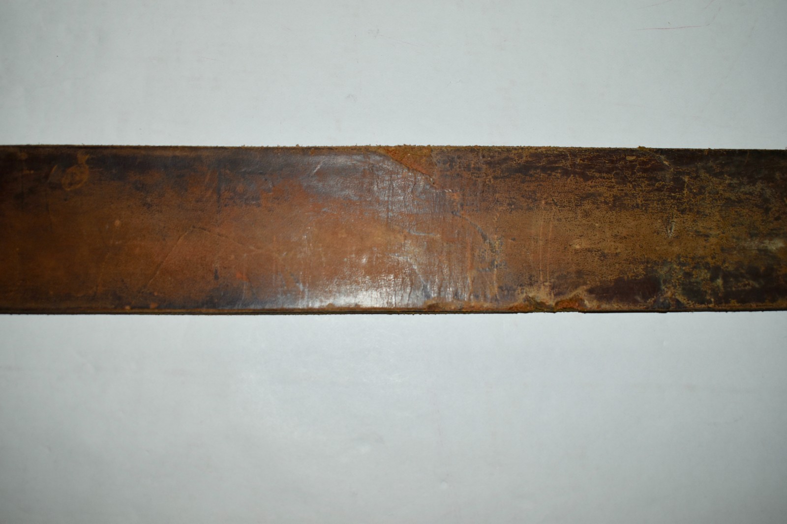 Antique U.S. CAVALRY WWI-era Gem Straight Razor LEATHER STROP Army & Navy 18.5"L