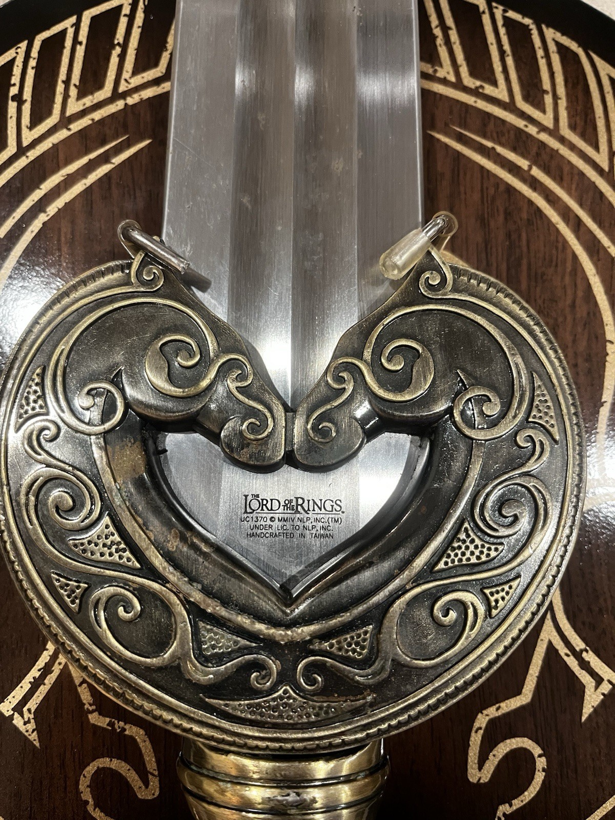 United Cutlery Herugrim Sword Of Theoden /Plaque LOTR Officially Licensed UC1370