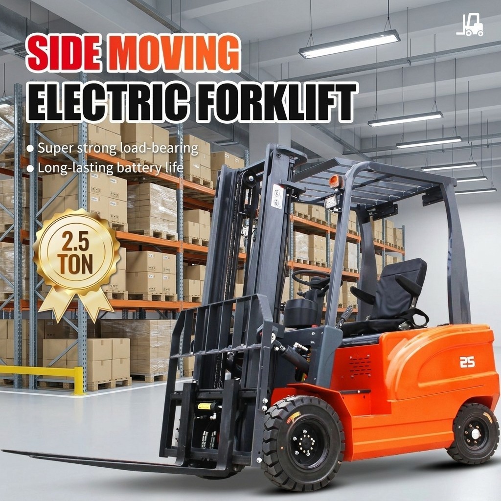 5500lbs Electric Forklift 60V 70Ah Side Shift with Charger Lifter Free Shipping