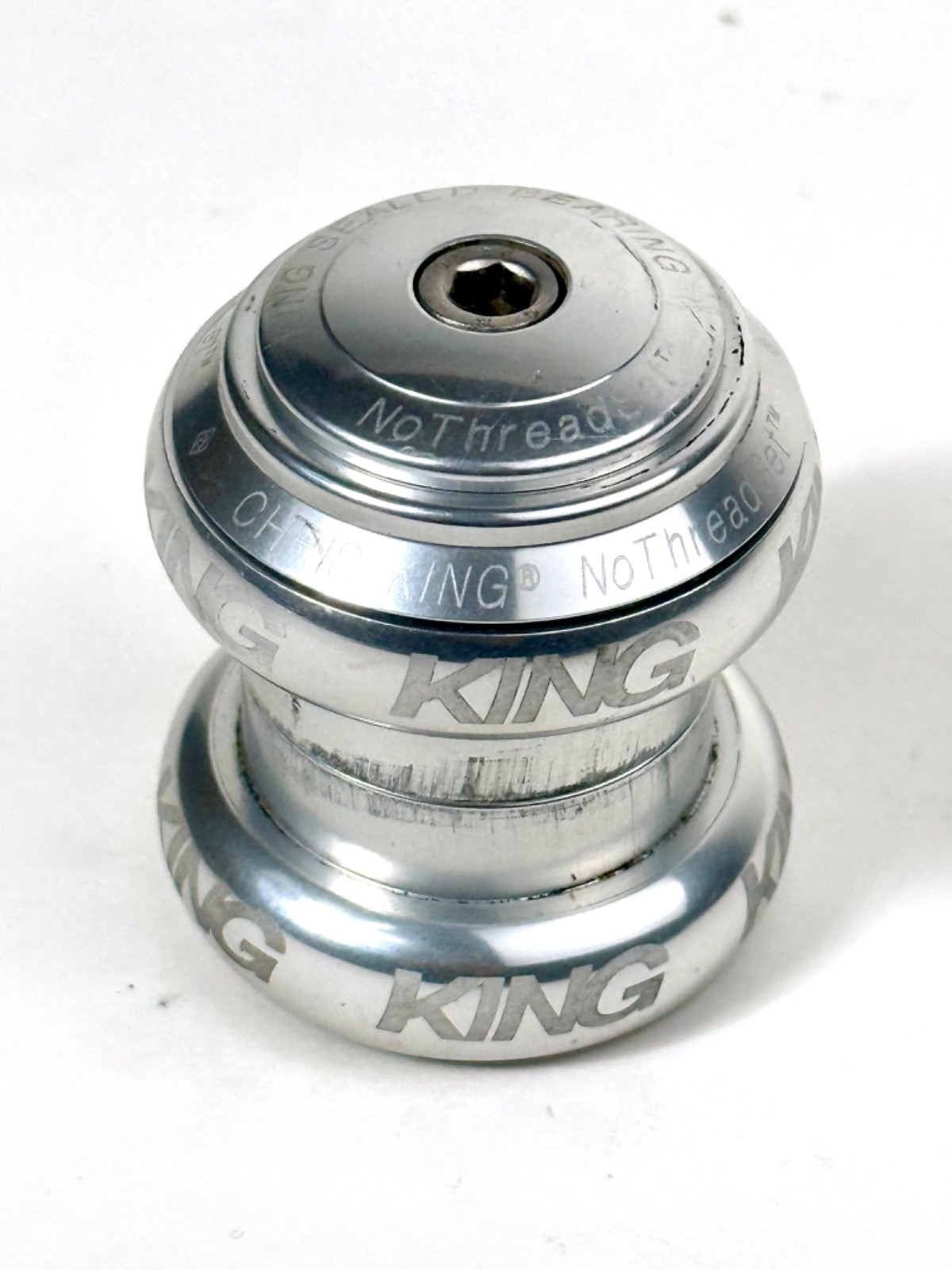 Vintage Chris King Headset 1-1/8" Sealed Bearing Threadless NoThreadset Silver