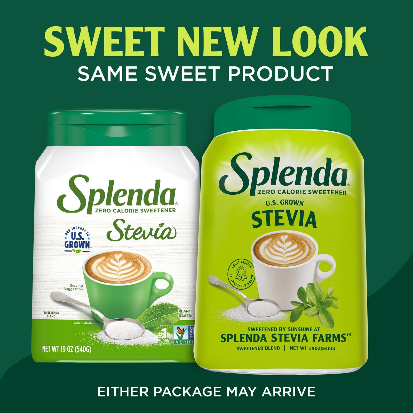 Splenda Stevia Sweetener Jar, 19oz