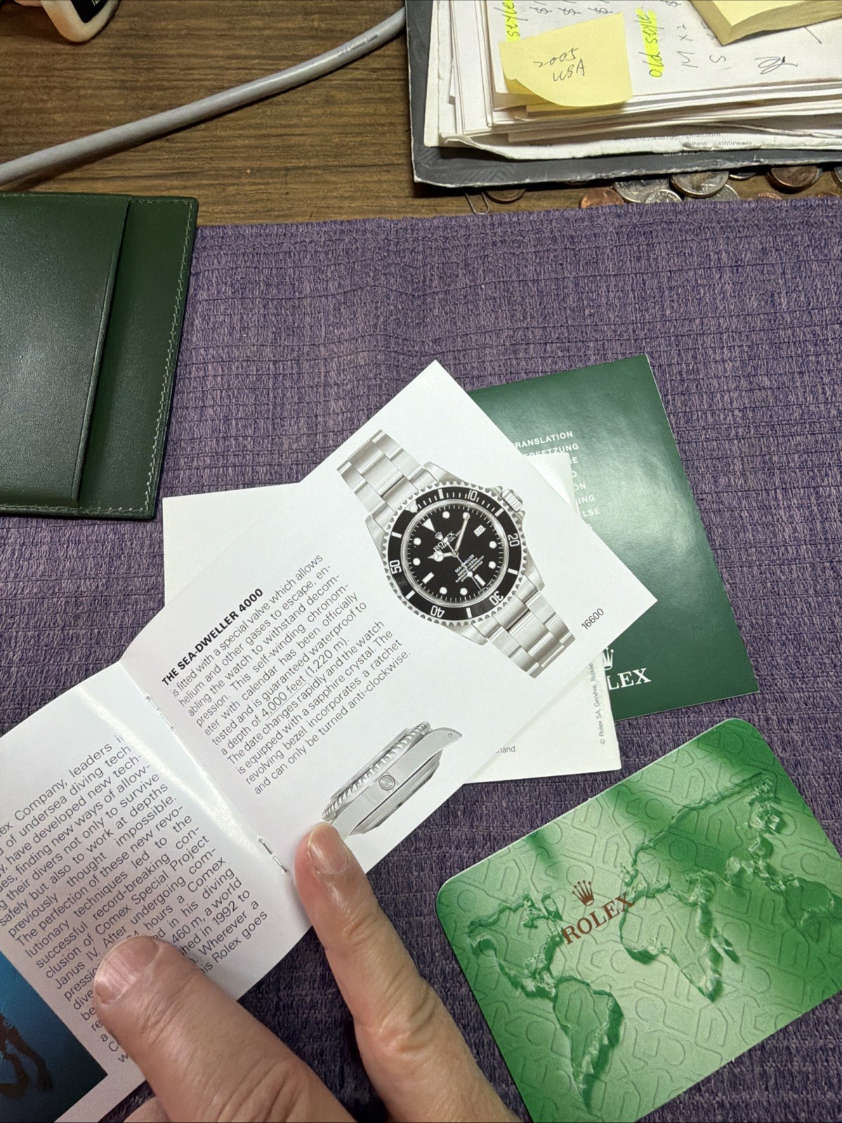 Rolex 2006 Submariner Accessories Set.Booklets;paper hold;Tag;calendar English‼️