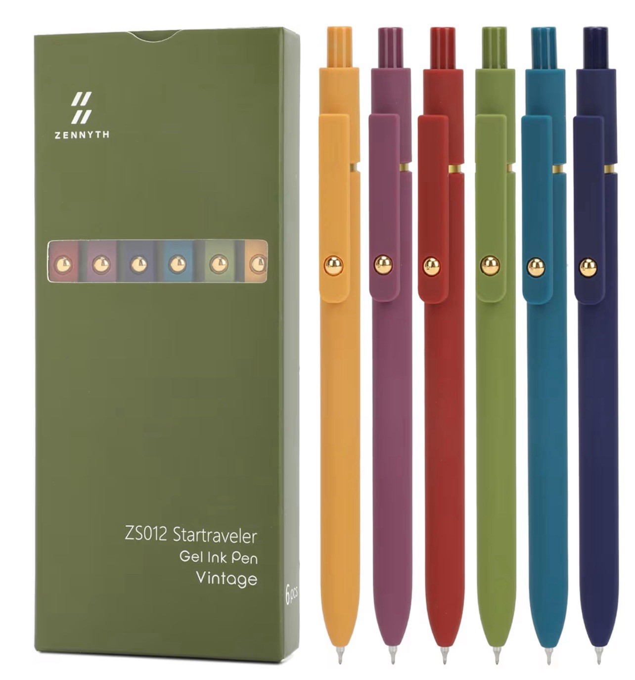 Ddaowanx Gel Pens 6 Pcs 0.5Mm Quick Dry Black Ink Pens Fine Point Smooth Writing