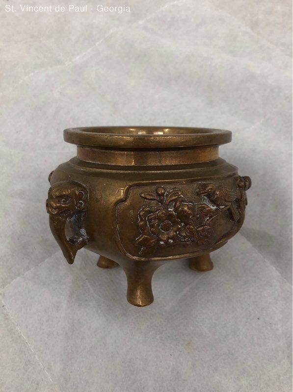 Bronze Engraved Bird Incense Burner 400g
