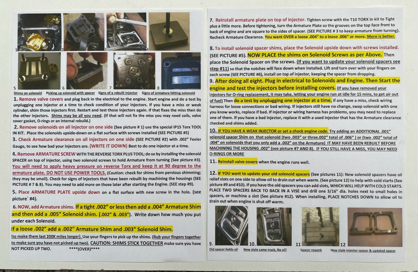 7.3L POWERSTROKE injector deluxe rebuild KIT w/ vice clamp and tools & springs