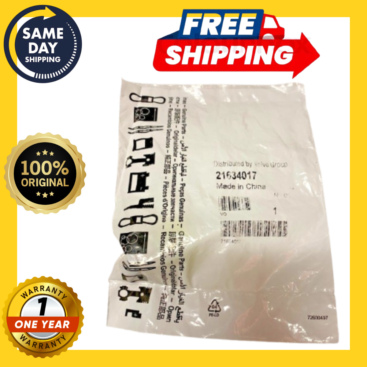 ORIGINAL VOLVO CRANKCASE PRESSURE SENSOR / 21634017