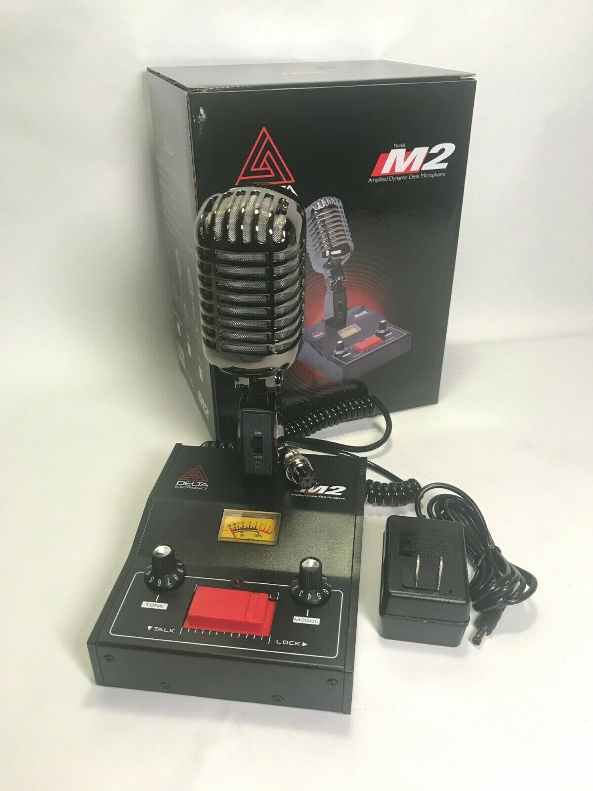 8 PIN for YAESU BLACK CHROME DELTA M2 AMPLIFIED POWER BASE MICROPHONE HAM MIC