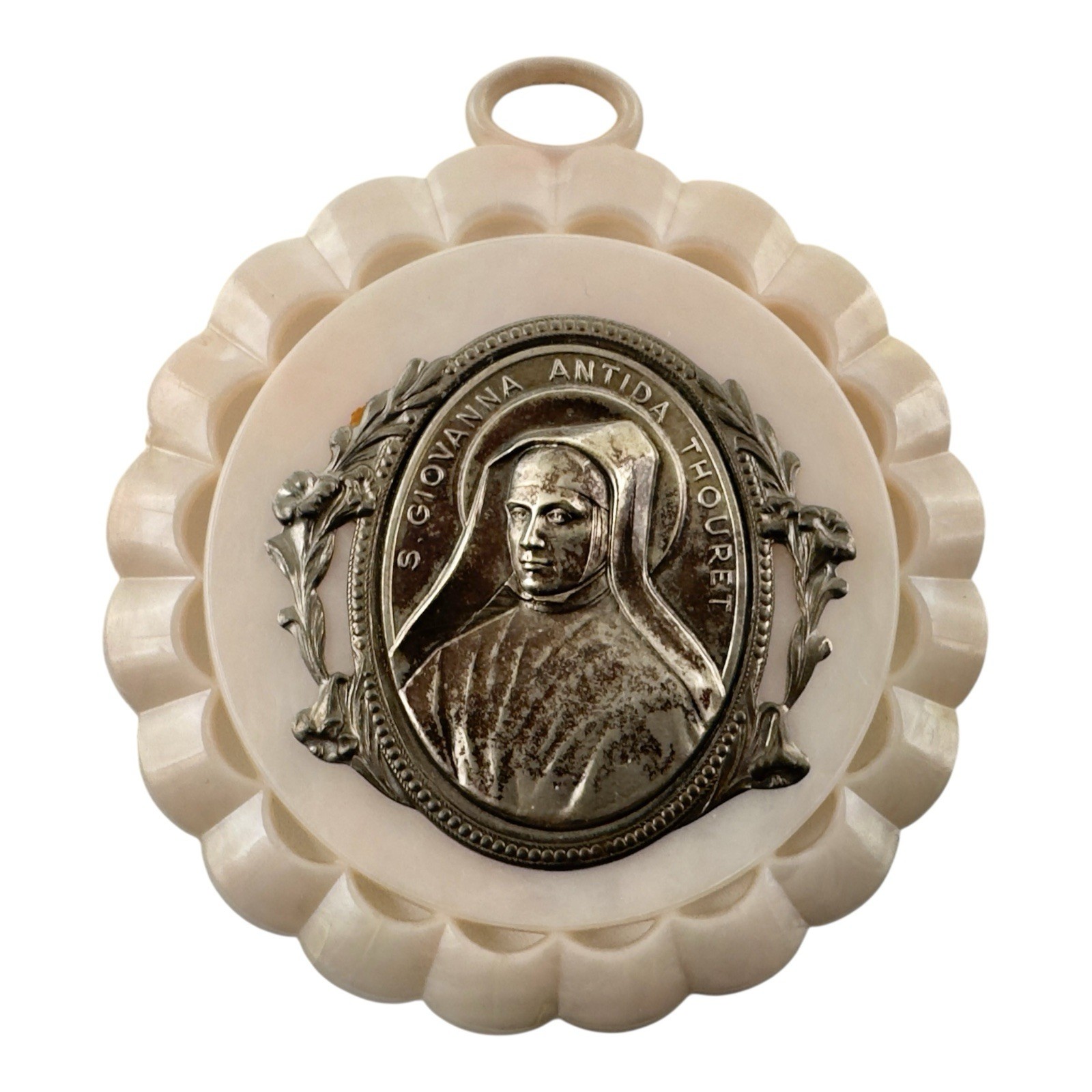 Saint St Jeanne Antide Thouret Catholic French NUN Sister Vintage Souvenir Frame