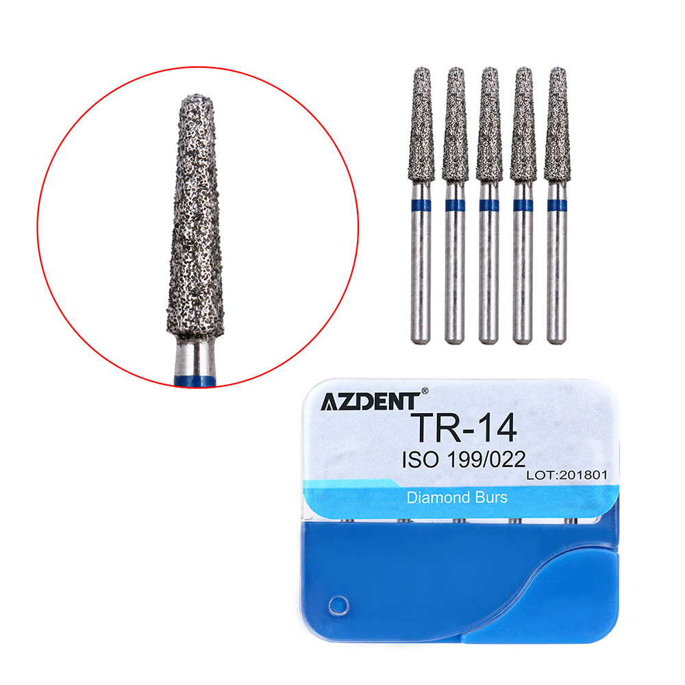 100pcs Dental Diamond Burs for High Speed Handpiece Medium FG 1.6M 20 Boxes