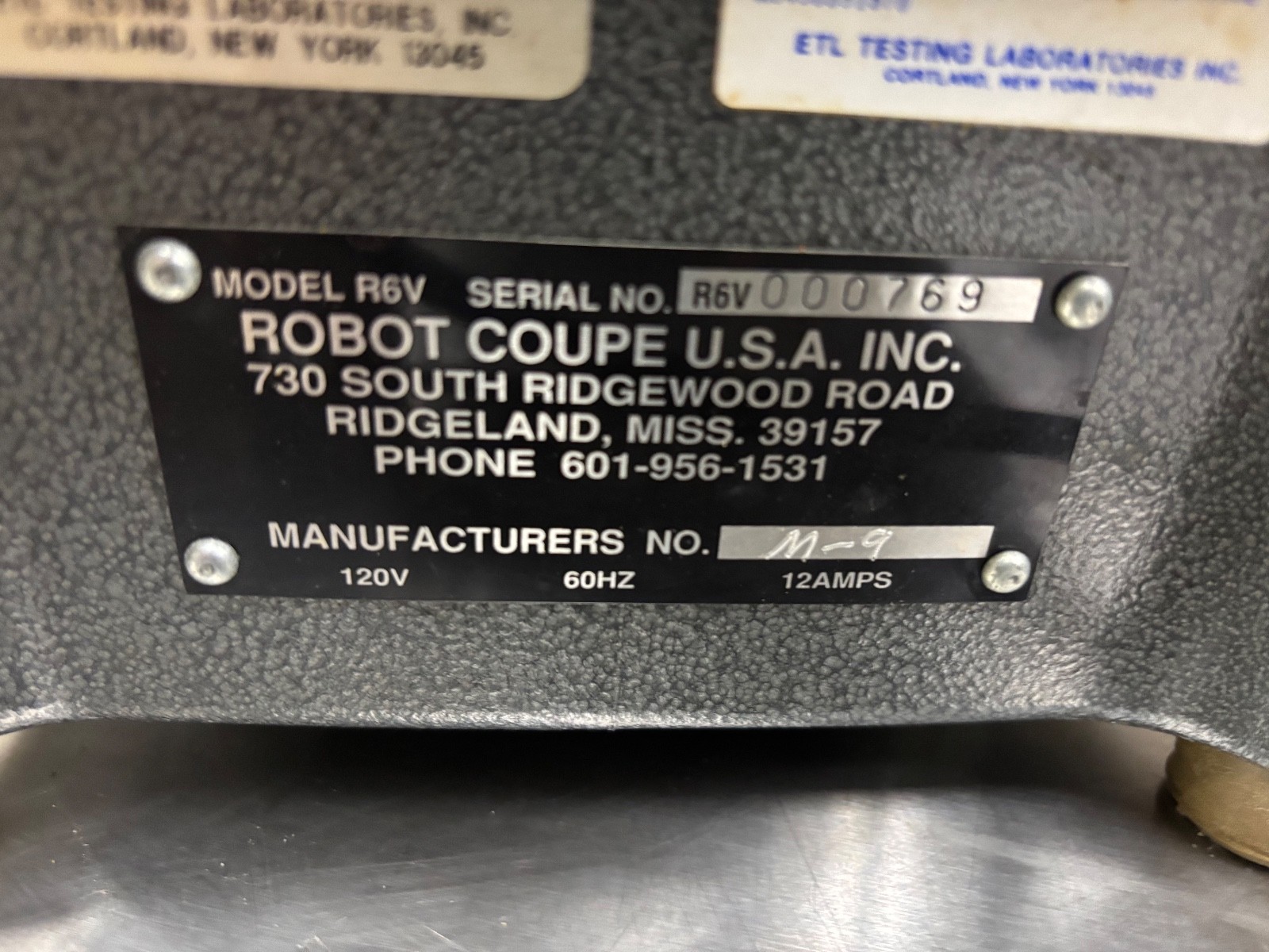 Robot Coupe R6V Food Processor 115 volts BASE ONLY Works Great!