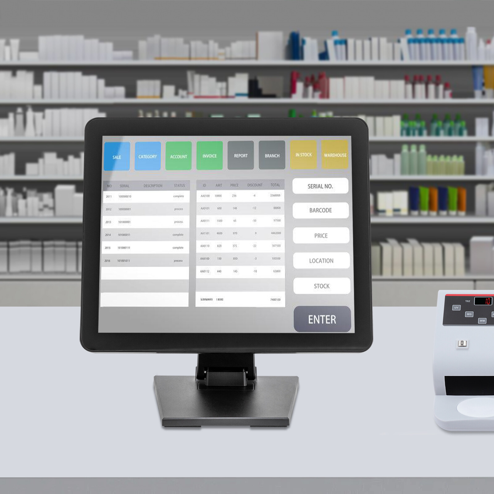 Retail POS Monitor For Cash Register Express Complete Point of Sale System PC