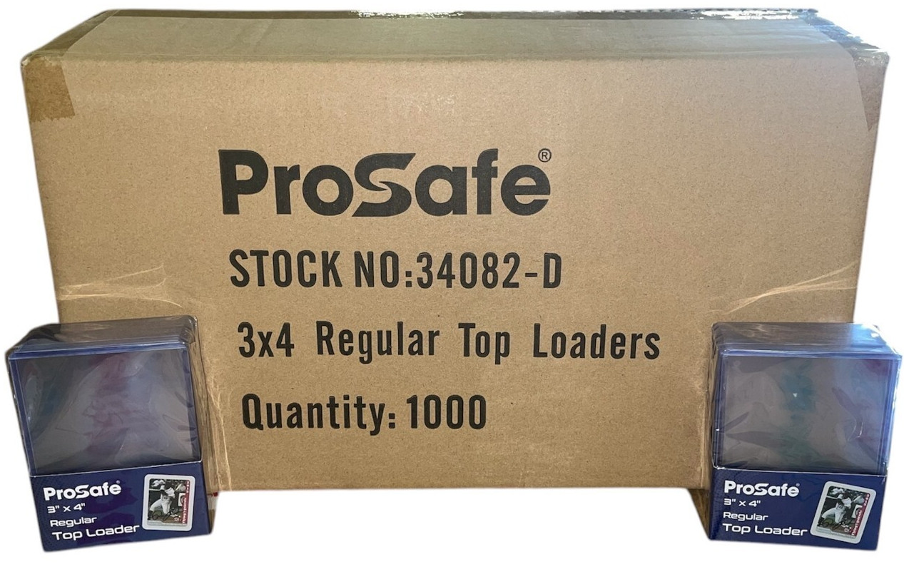 1000 Pro Safe 3x4 Sports Card regular Toploaders 1 case 34082-D New top loaders