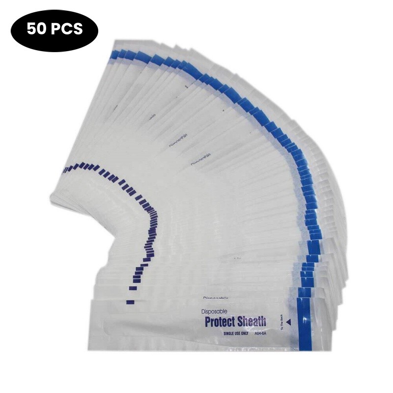 Dental Endoscope Sheaths 50 Pcs Disposable Anti-Fog Protective Covers for Camera