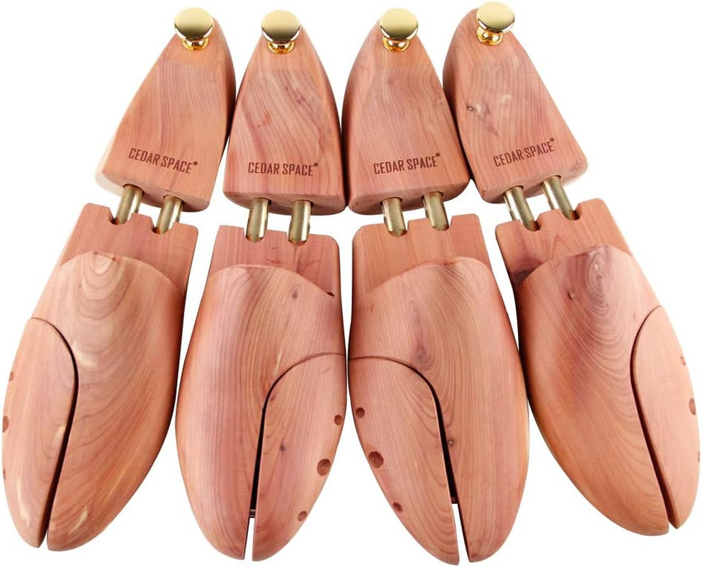 Cedar Shoe Trees for Men, 7.5-14 Sizes Cedar Shoe Trees, 2 Pairs Wooden Shoe Str