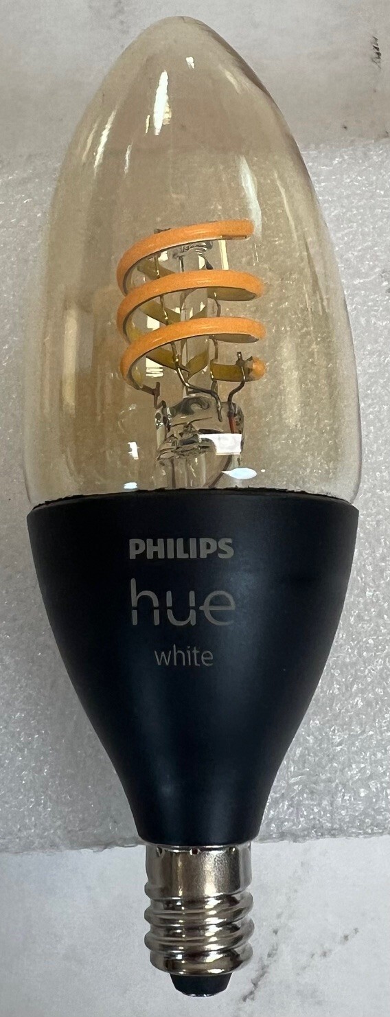 Philips Hue White Dimmable Smart Filament Candle, 2100K LED Vintage Edison Bulb