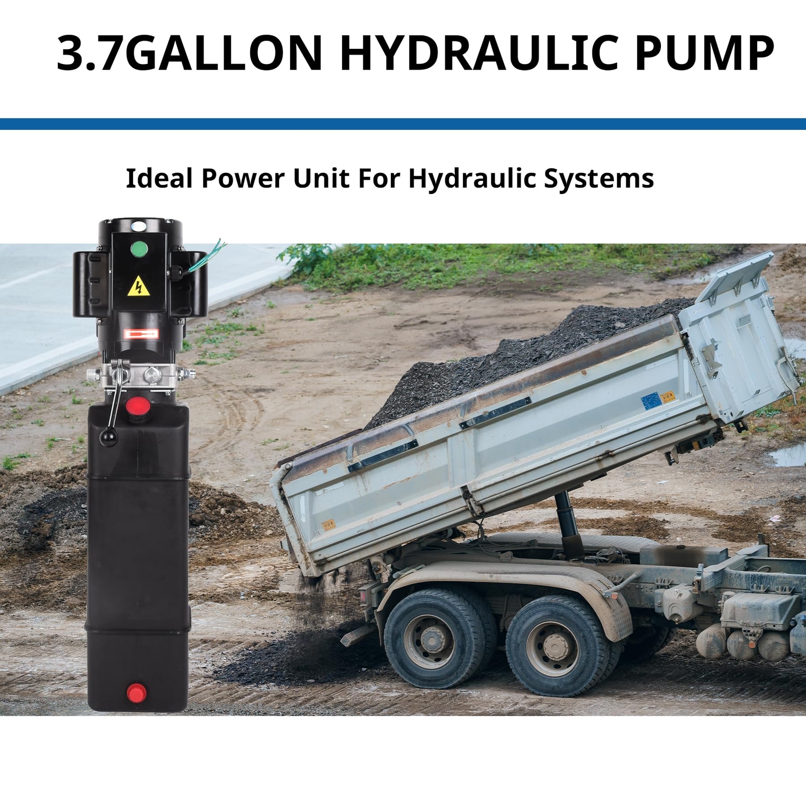 14 Quart 3.7 Gallon Hydraulic Pump 2950 PSI Car Lift 3 HP for 2 and 4 Post Lifts