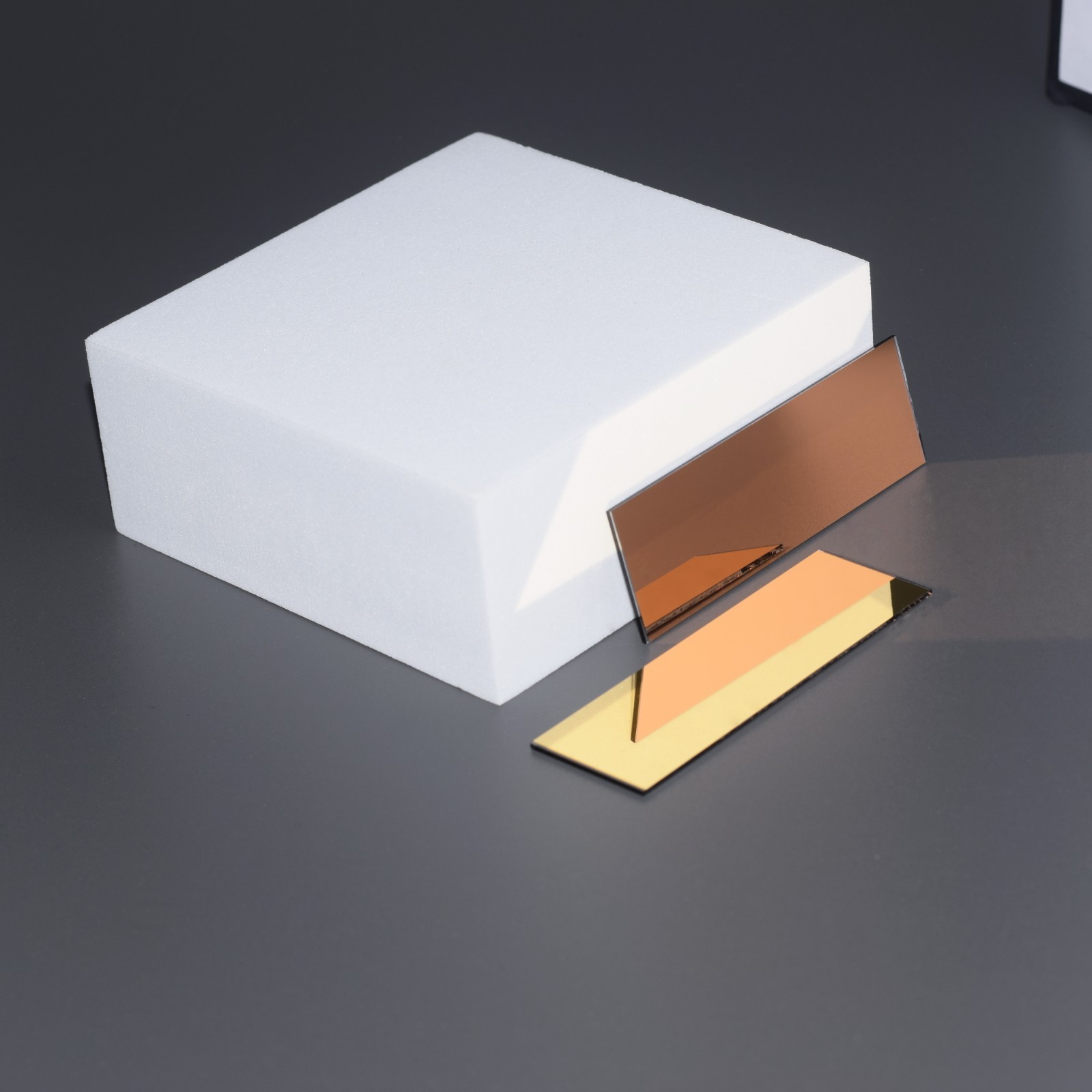 1pc 75x25x1mm Copper Coated Microscope Slides Gold Au-coated Glass Test Slides