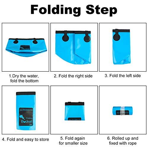 Cubo Plegable De 5 Galones, Cubo De Agua Plegable Portatil Was