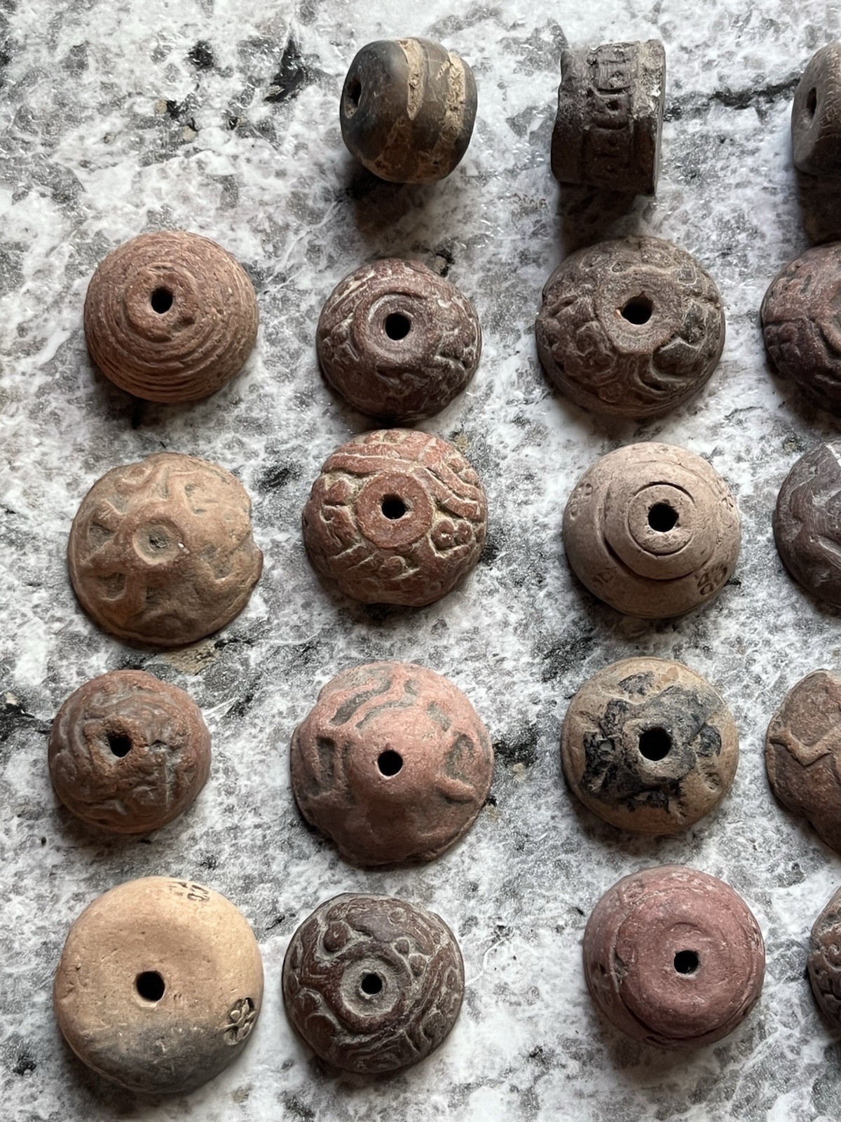 23 Teotihuacan Ancient Artifacts PreColumbian Beads Mayan Mezcala Free Shipping