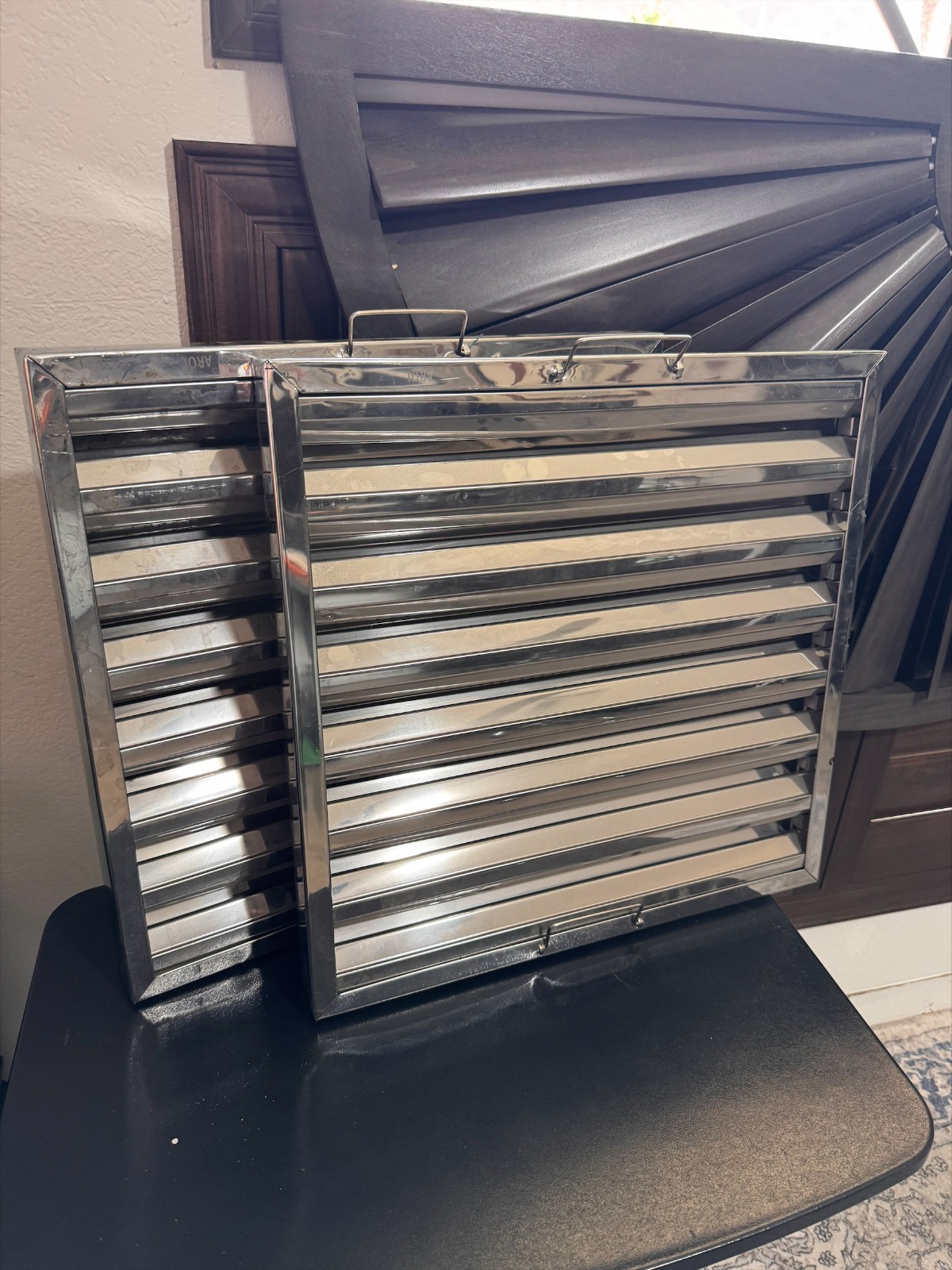 Two AROL Stainless Steel Commercial Hood Filters 19x19 Grease Baffle Restaurant