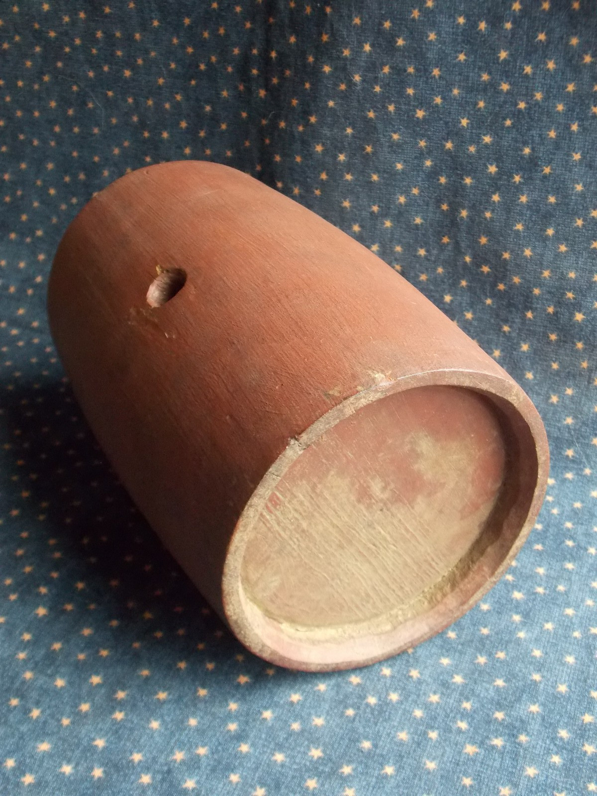 Revolutionary War era Canteen or Rundlet. Original red paint. Only 7 inches