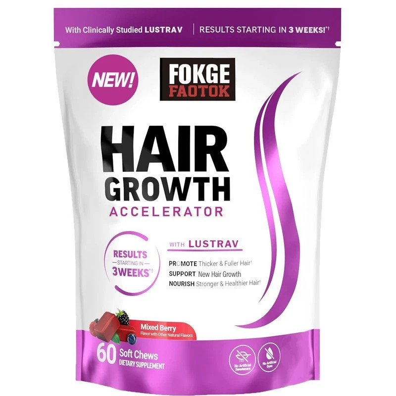Force Factor Hair Growth Accelerator Soft Chews, Hair Growth Vitamins For Women