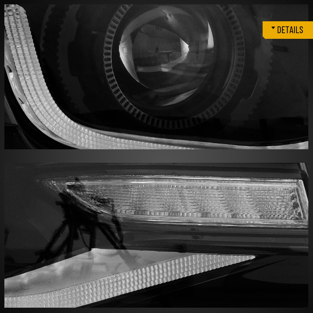 For 2014 2015 Chevy Camaro Upgrade 6th Gen Style Headlights Projector LED DRL'S