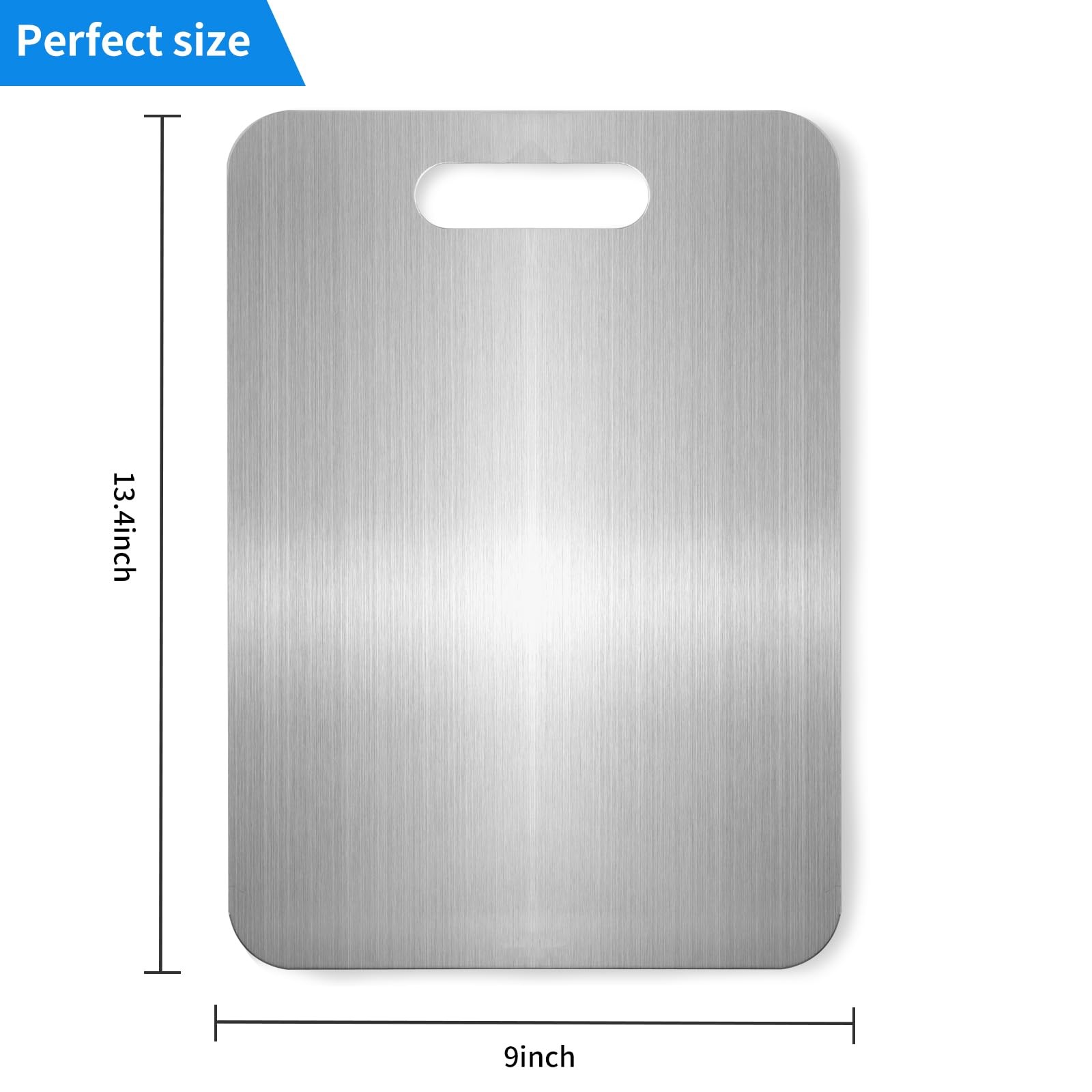 Tivano Titanium Stainless Steel Cutting Board for Kitchen (13.4 * 9 Inch)