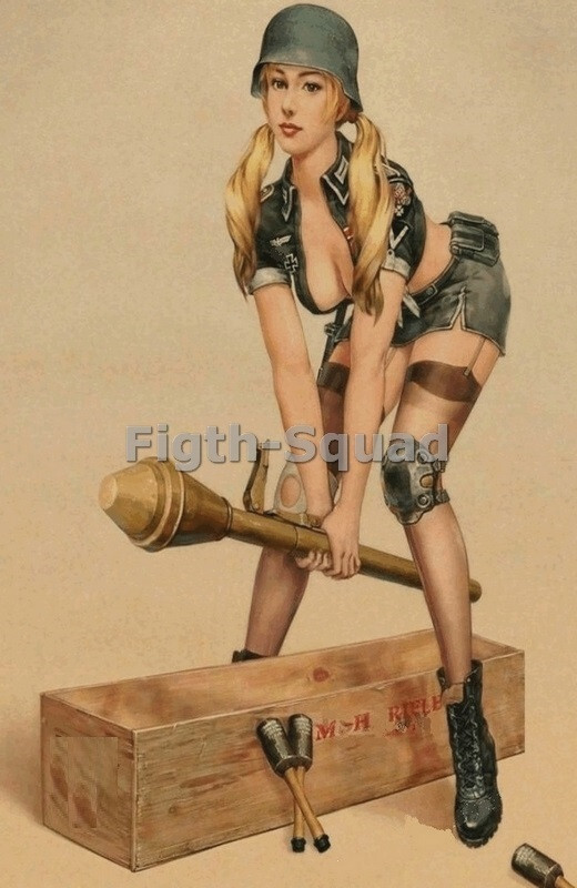 WW2 Photo Picture German Girl Army Sexy Pantyhose Busty Pinup PIN-UP 4925