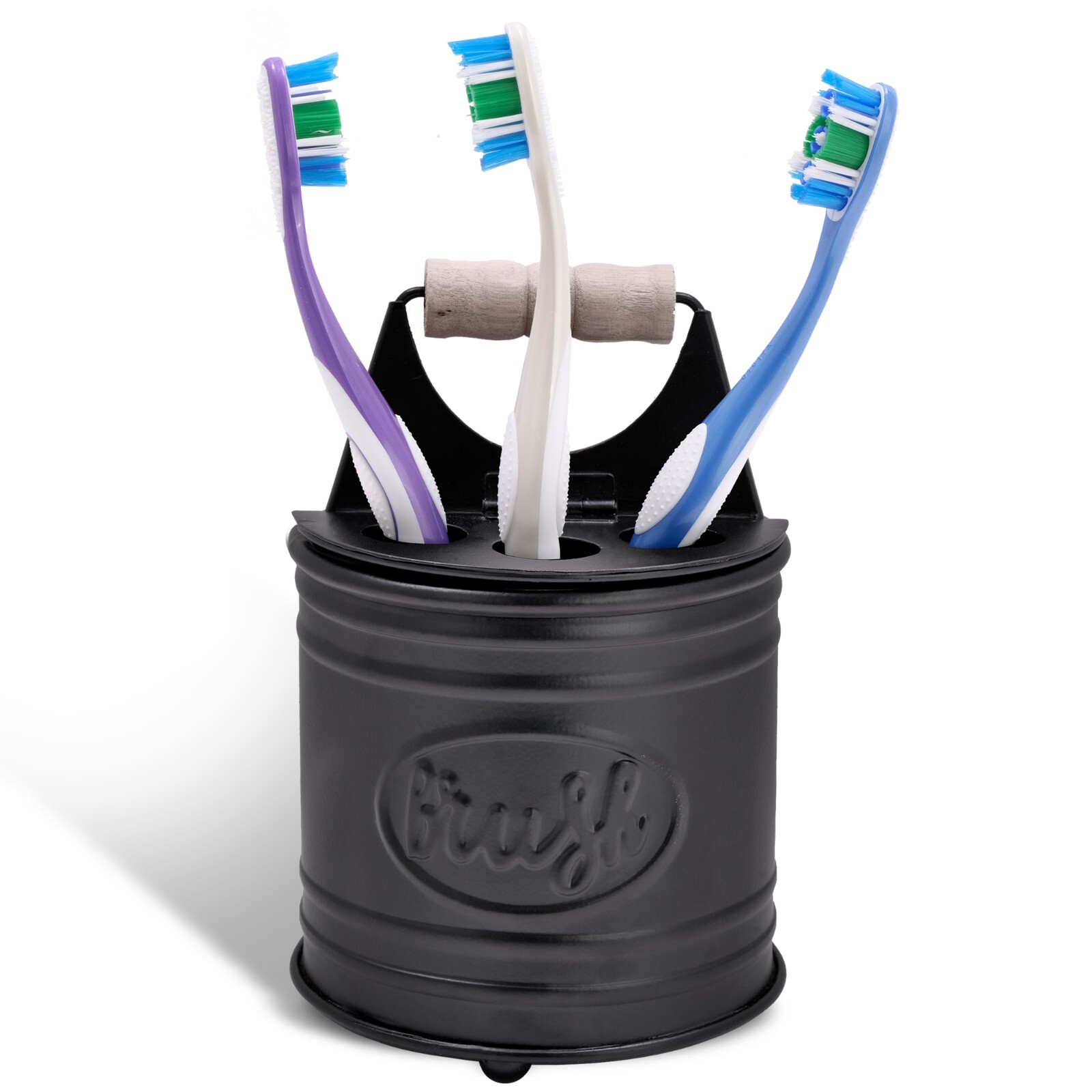 Autumn Alley Black Farmhouse Toothbrush Holders for Bathrooms, Rustic accessory