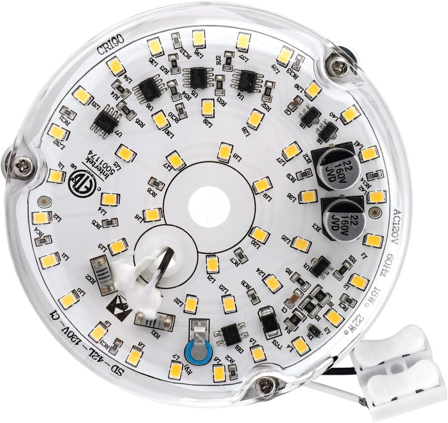 4 Inch Ceiling Fan LED Light Replacement 6000K, 18W LED Retrofit Kit