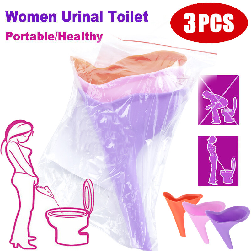 3xReusable Silicone Portable Urinal Women Female Travel Camping Stand Pee Device