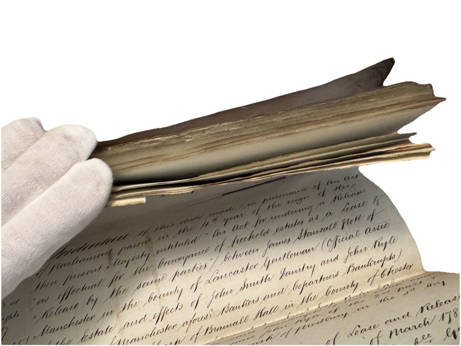 1867 Rare MASSIVE Vellum Abstract of Title Macclesfield Cheshire Manuscript 46pg